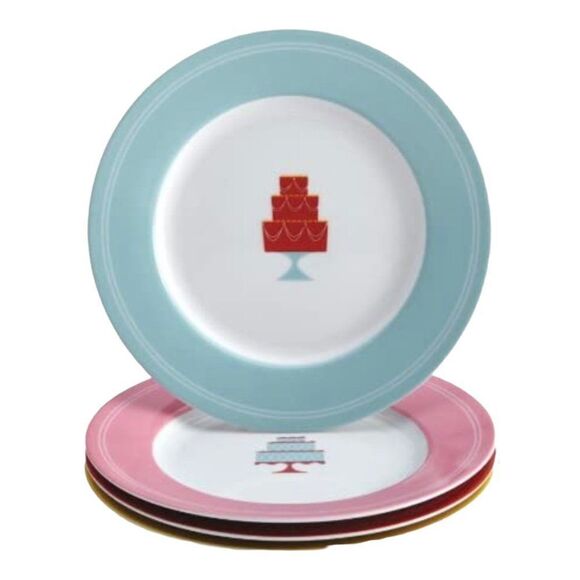 Cake Boss Serveware Dessert Plate Set, 4 Piece, Print - Picture 1 of 6